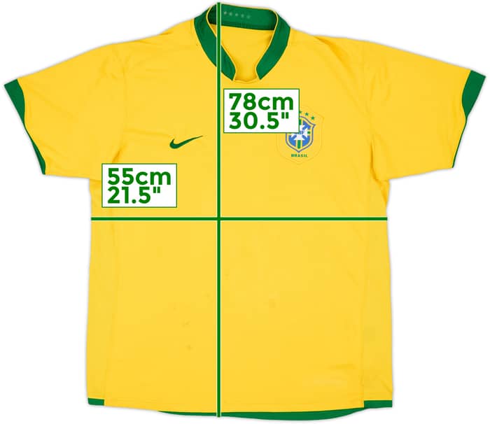2006-08 Brazil Home Shirt - 5/10 - (L)