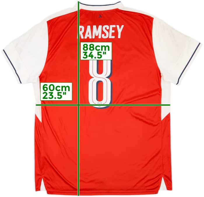 2016-17 Arsenal Home Shirt Ramsey #8 - 6/10 - (XXL)
