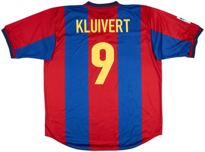 1998-99 Barcelona Player Issue Home Shirt Kluivert #9 - 6/10 - (XXL)