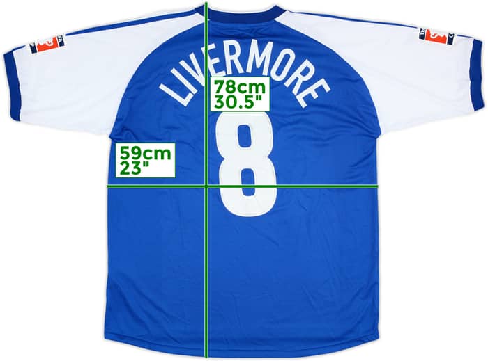 2003-04 Millwall 'FA Cup Final' Home Shirt Livermore #8 - 8/10 - (XL)