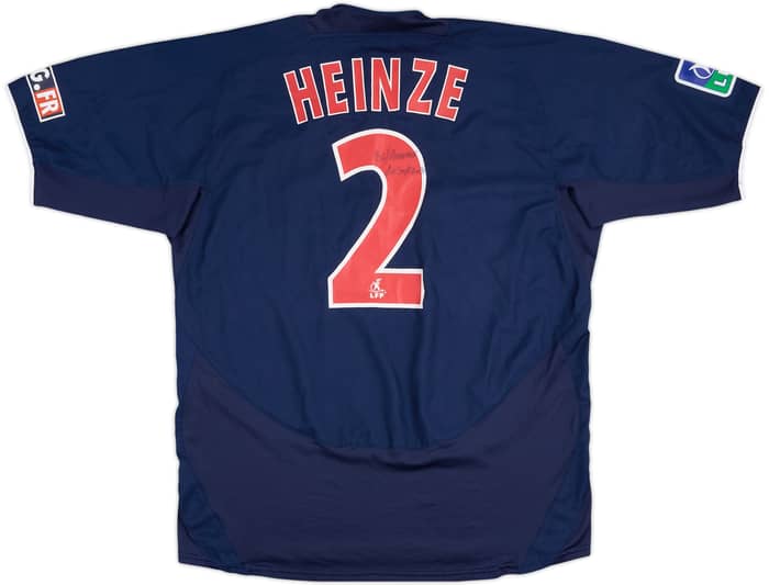 2003-04 Paris Saint-Germain Match Issue Signed Home Shirt Heinze #2