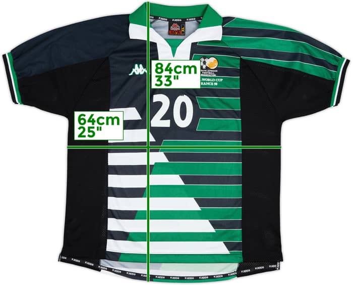 1998 South Africa Player Issue 'World Cup' Away Shirt #20 - 5/10 - (XL)