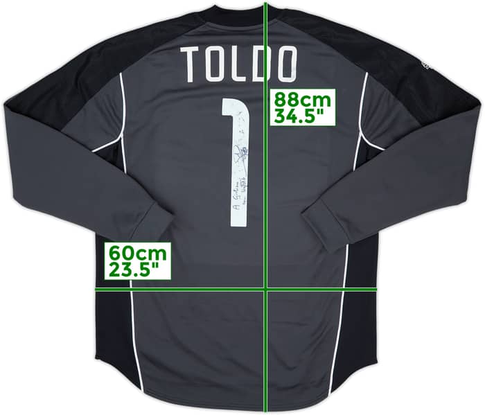 2003-04 Inter Milan Match Issue Signed GK Shirt Toldo #1