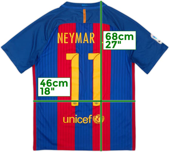 2016-17 Barcelona Home Shirt Neymar Jr #11 - 4/10 - (S)