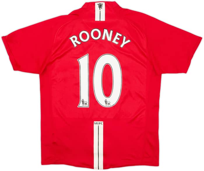 2007-09 Manchester United Home Shirt Rooney #10 - 5/10 - (M)