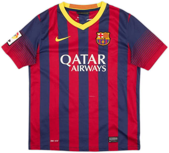 2013-14 Barcelona Home Shirt - 5/10 - (L.Boys)