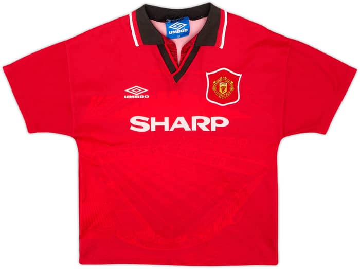 1994-96 Manchester United Home Shirt - 5/10 - (L.Boys)