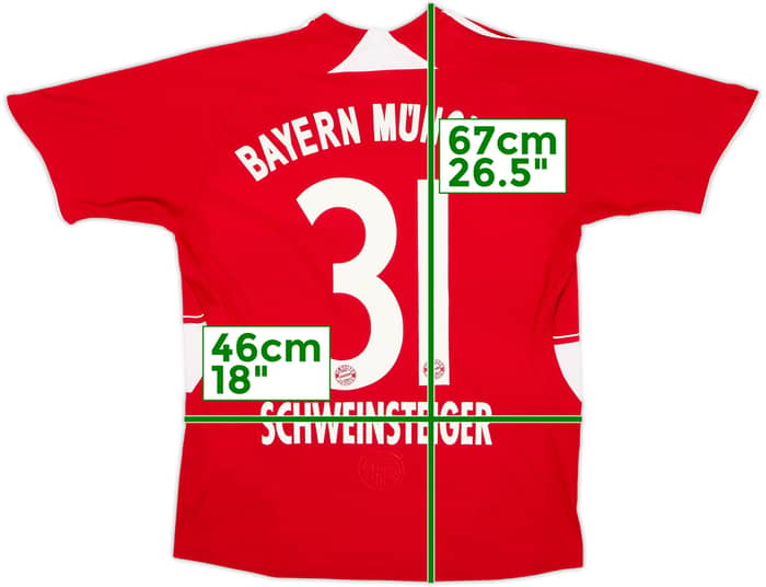 2007-08 Bayern Munich Home Shirt Schweinsteiger #31 - 9/10 - (L.Boys)