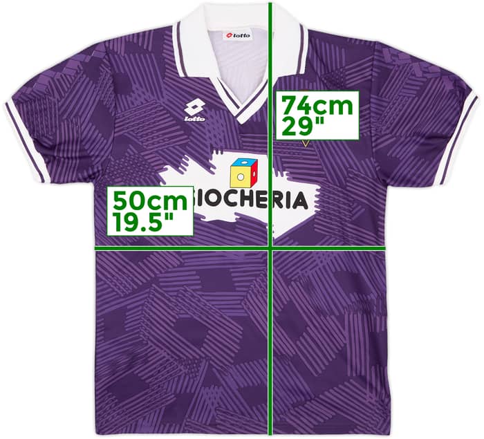 1991-92 Fiorentina Home Shirt #10 - 7/10 - (M)