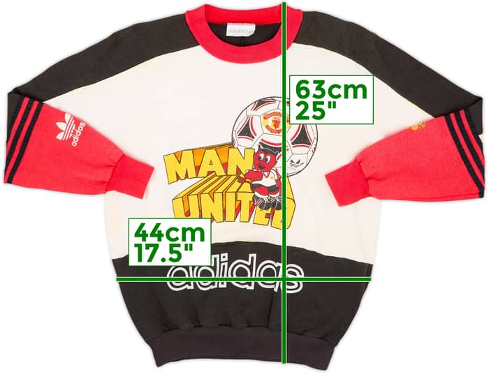 1990-92 Manchester United adidas Sweat Top - 6/10 - (Y)