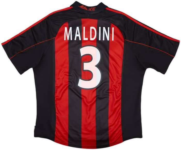 Camiseta de local del AC Milan 2000-02 Maldini #3 - 5/10 - (XXL)