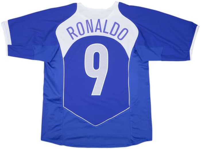 2004-06 Brazil Away Shirt Ronaldo #9 - 10/10 - (M)