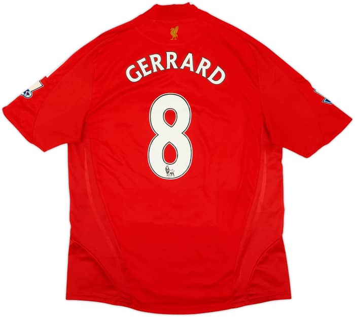 2008-10 Liverpool Home Shirt Gerrard #8 - 6/10 - (L)
