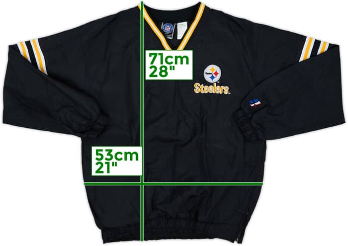 1990s Pittsburgh Steelers NFL Pullover Rain Jacket - 9/10 - (XL.Boys)