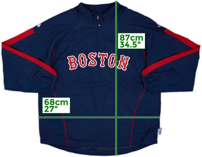2009 Boston Red Sox Majestic Authentic 1/4 Zip Dugout Jacket - 9/10 - (XL)
