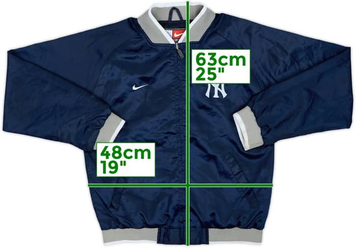 2000s New York Yankees Nike Full-Zip Satin Varsity Jacket - 8/10 - (L.Boys)