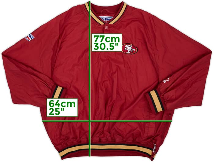 1996-99 San Francisco 49ers Starter Pullover Windbreaker Jacket - 9/10 - (XL)
