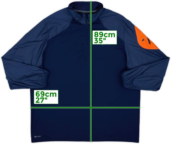 2014 Denver Broncos Nike 1/4 Zip Training Top - 8/10 - (XXL)