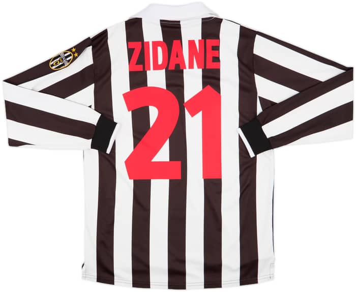 1998-99 Juventus Home L/S Shirt Zidane #21 - 7/10 - (S)