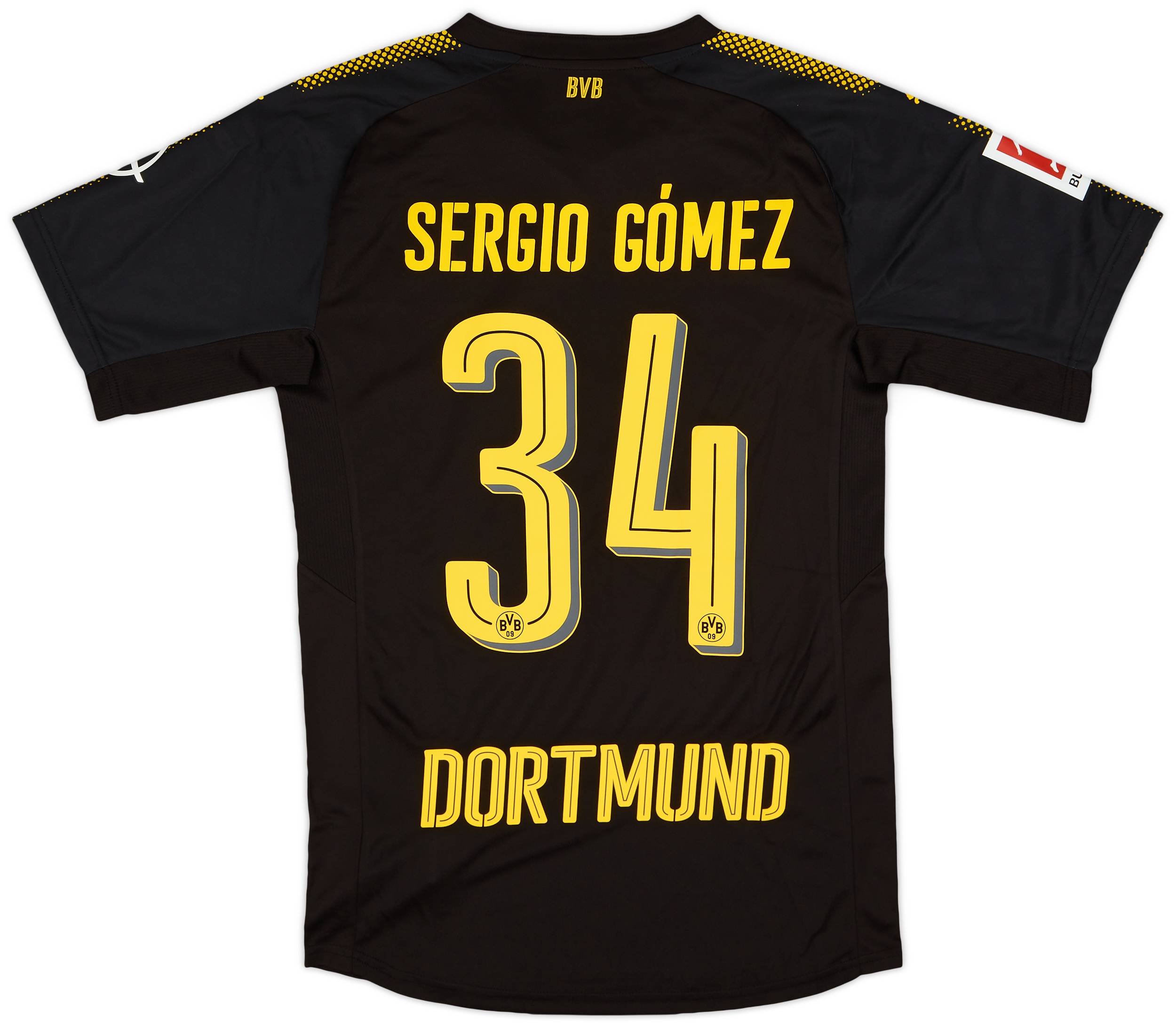 2017-18 Borussia Dortmund Authentic Away Shirt Sergio Gomez #34 - 9/10 - (S)