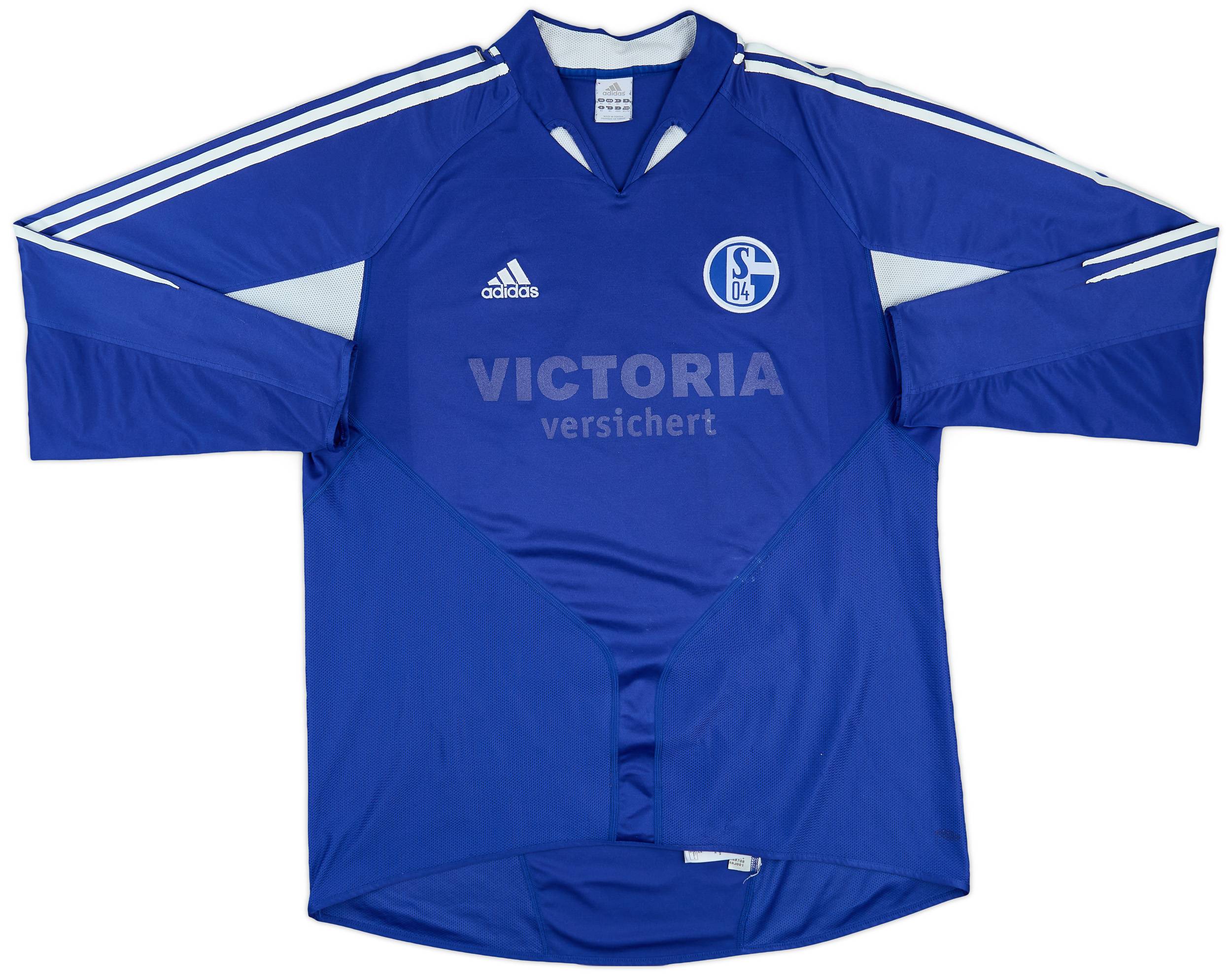 2004-05 Schalke Home L/S Shirt - 4/10 - (XL)