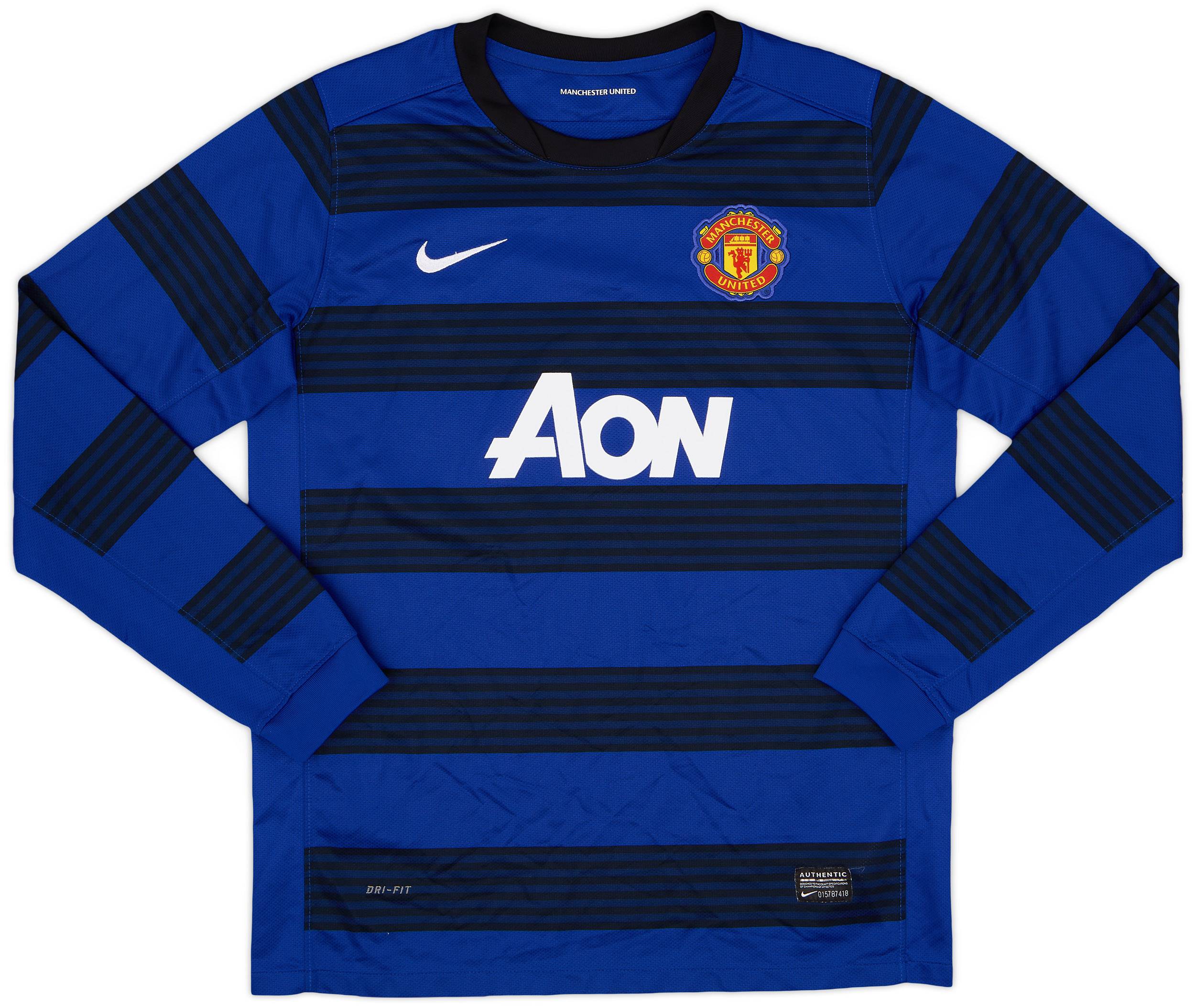 2011-13 Manchester United Away L/S Shirt - 8/10 - (XL.Boys)