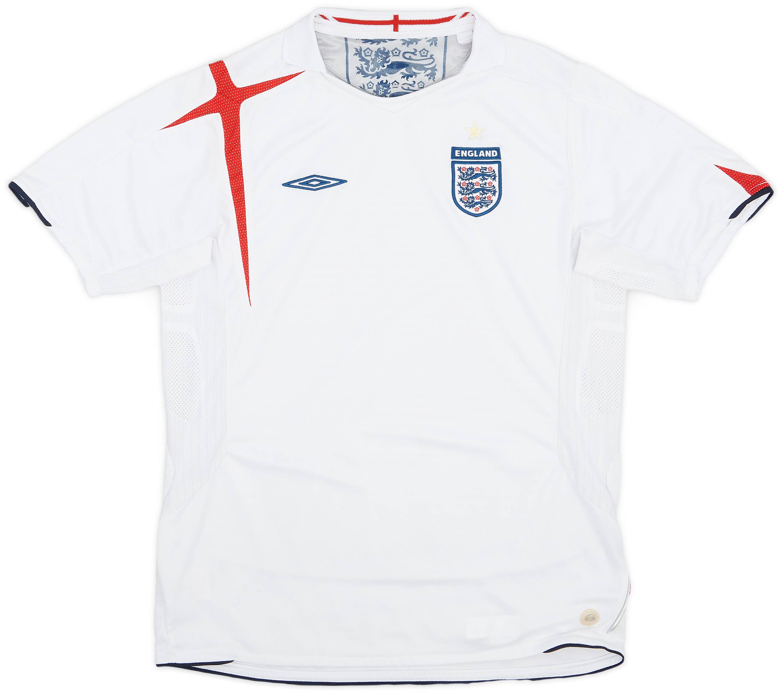 2005-07 England Home Shirt - 8/10 - (XL.Boys)