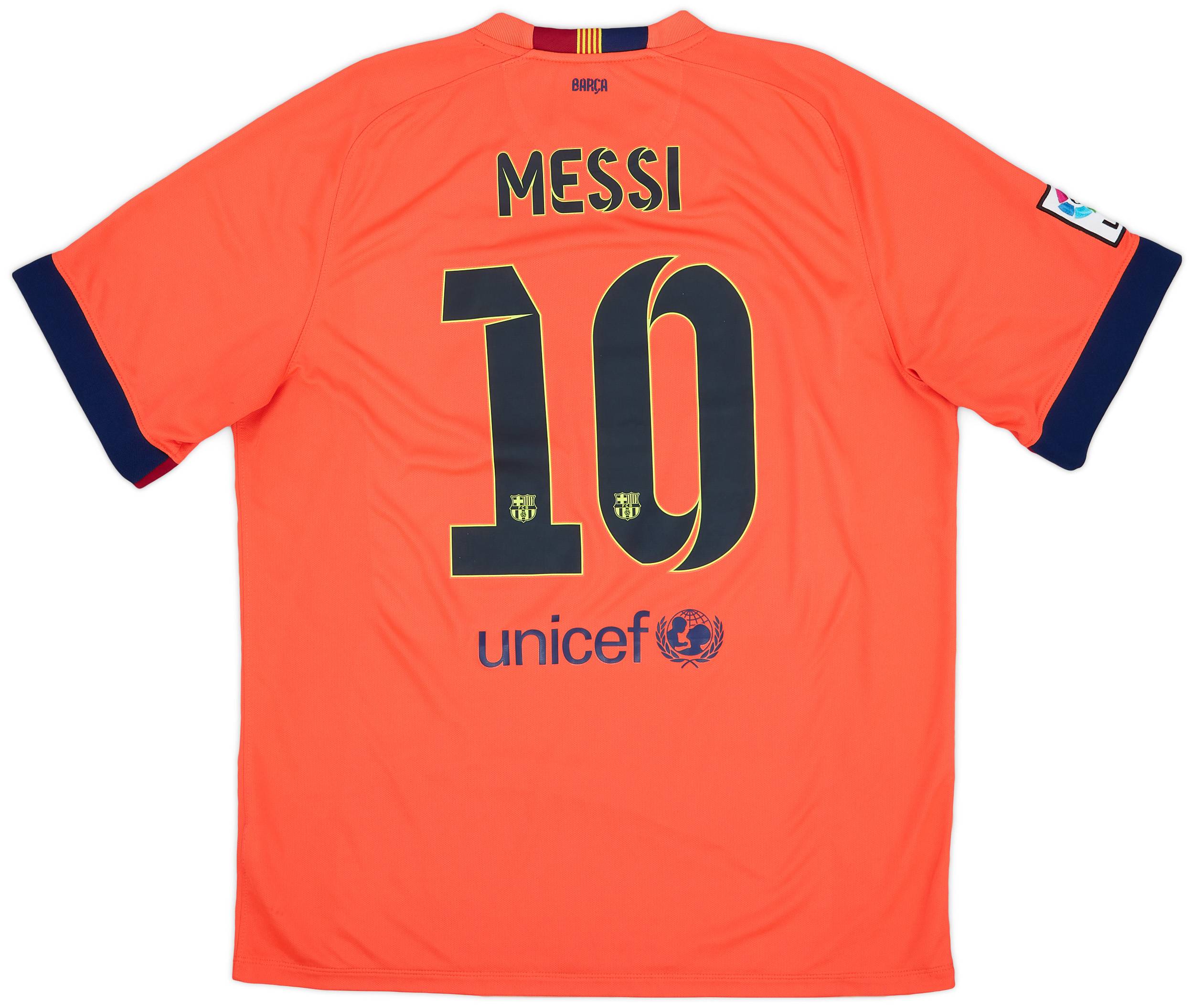 2014-15 Barcelona Away Shirt Messi #10 - 9/10 - (XL)