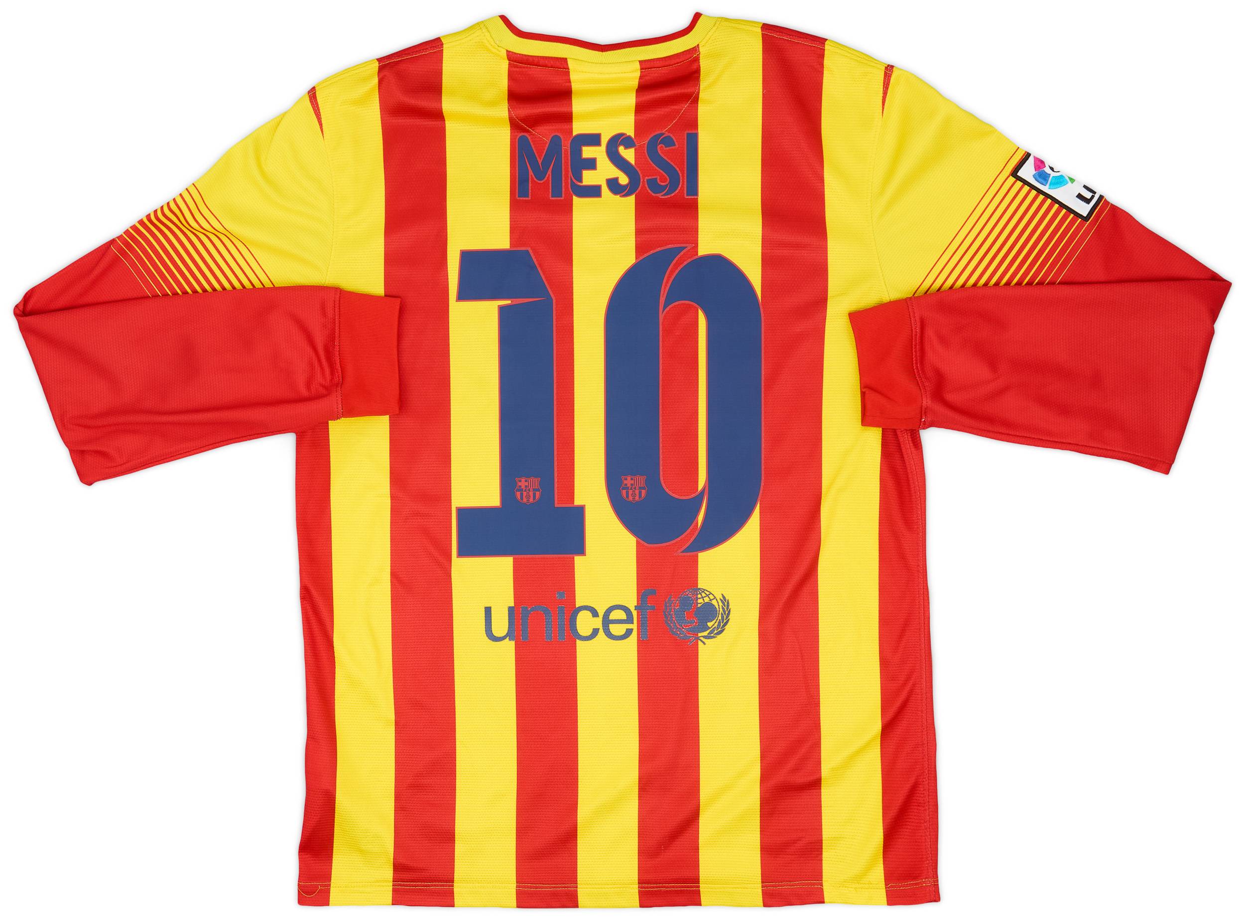 2013-15 Barcelona Away L/S Shirt Messi #10 - 7/10 - (M)