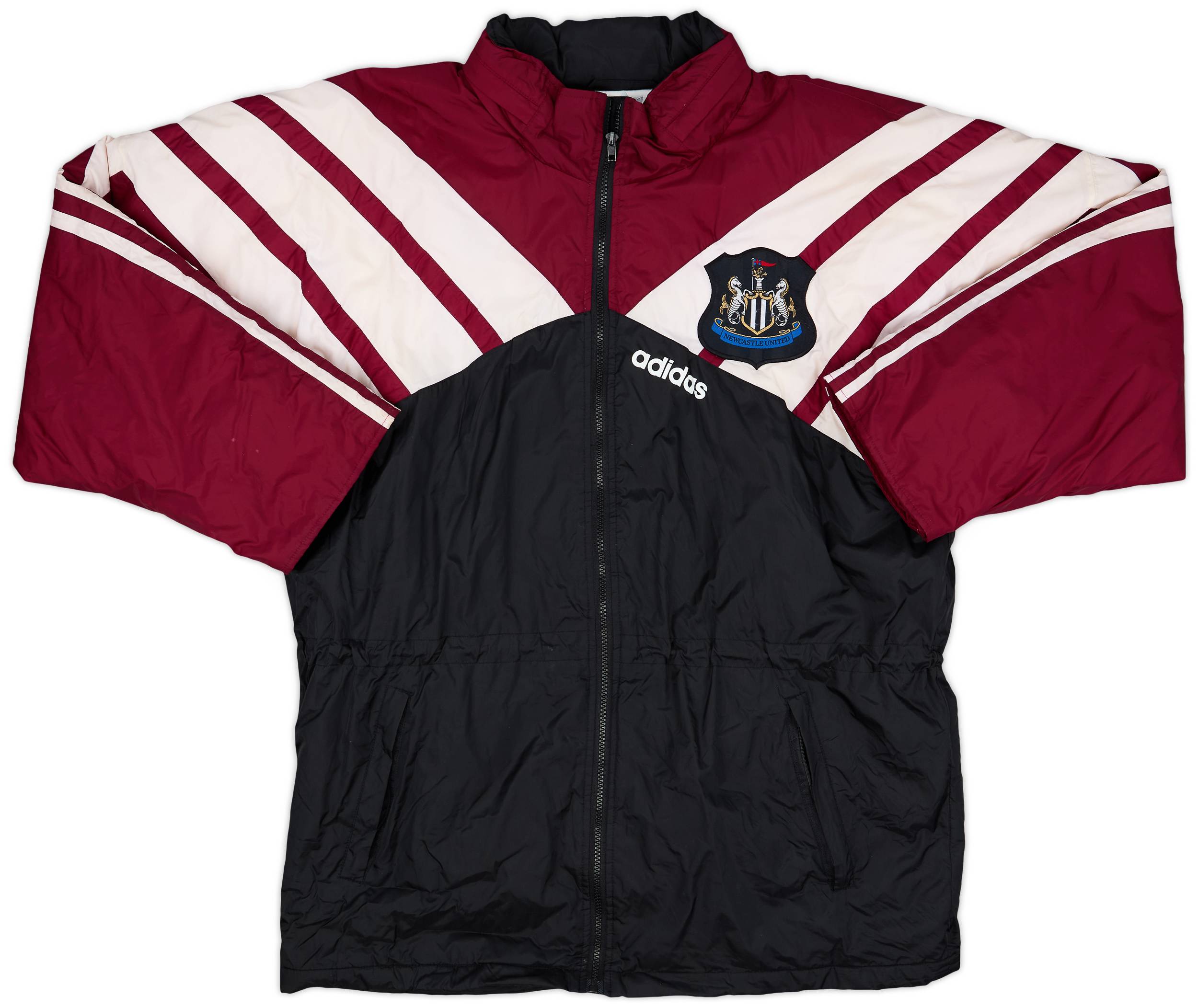 1995-96 Newcastle adidas Padded Bench Coat - 8/10 - (XL)