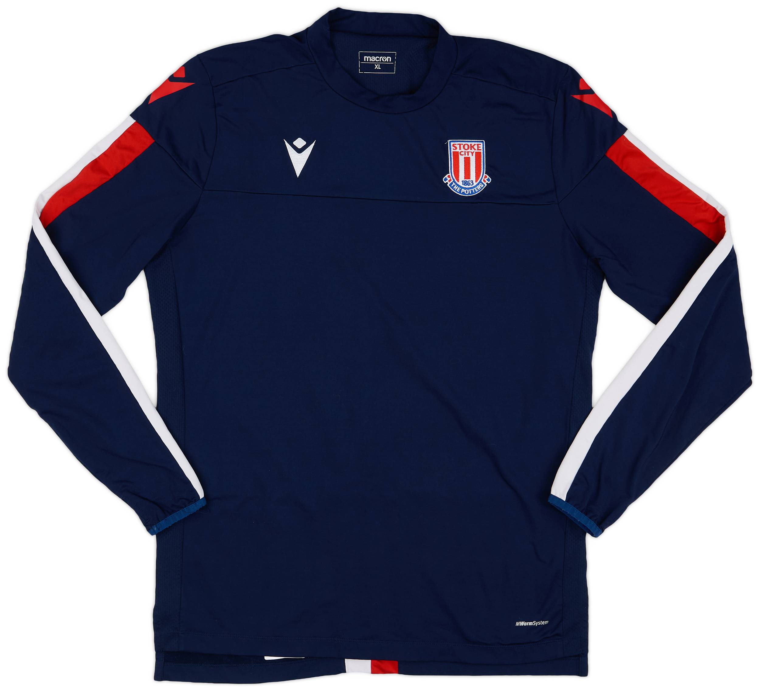 2019-20 Stoke City Macron Training L/S Shirt - 8/10 - (XL)