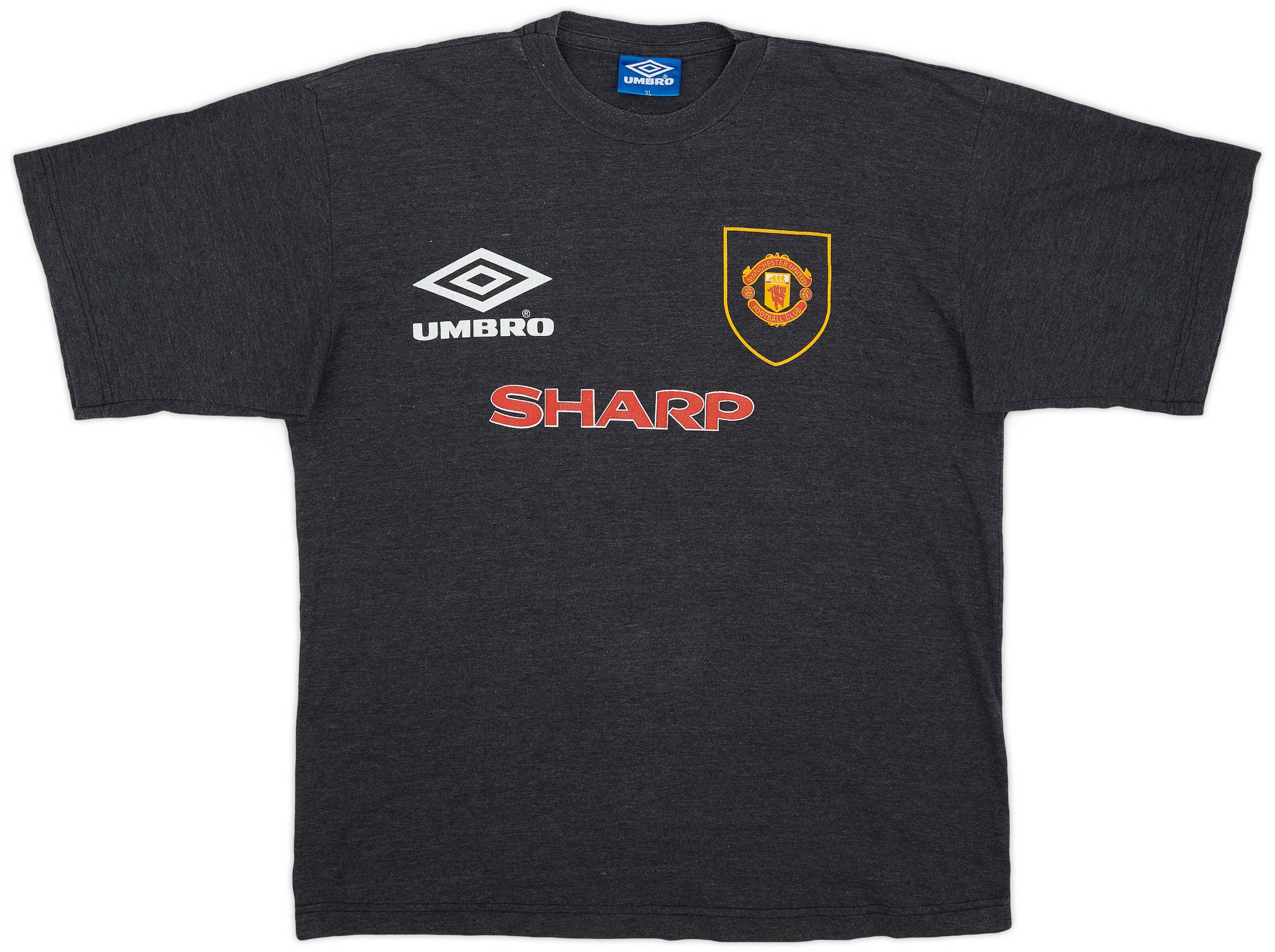 1995-96 Manchester United Umbro Cotton Tee - 7/10 - (XL)