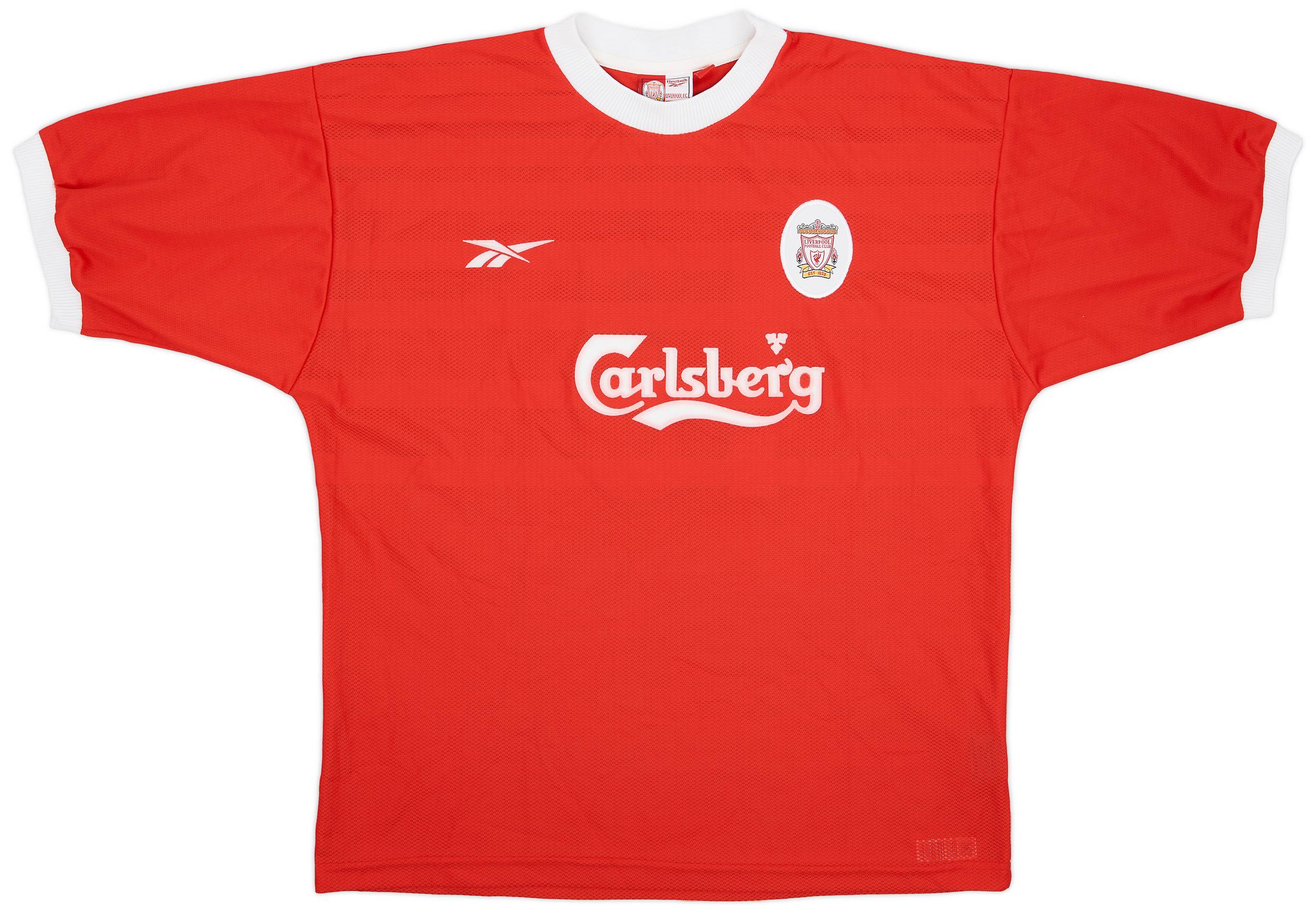 1998-99 Liverpool Match Issue UEFA Cup Home Shirt Riedle #13