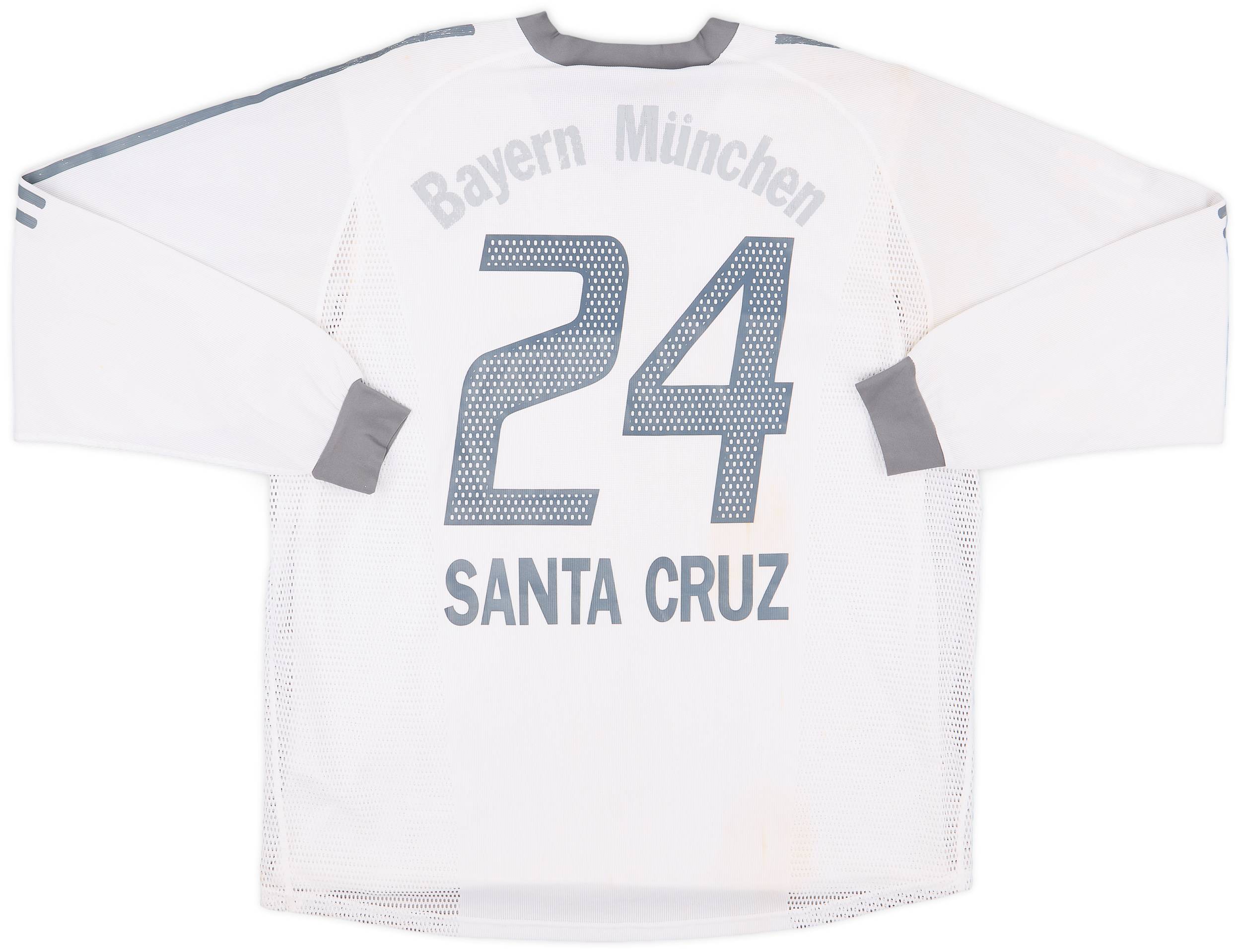 2002-03 Bayern Munich Match Issue Away L/S Shirt Santa Cruz #24