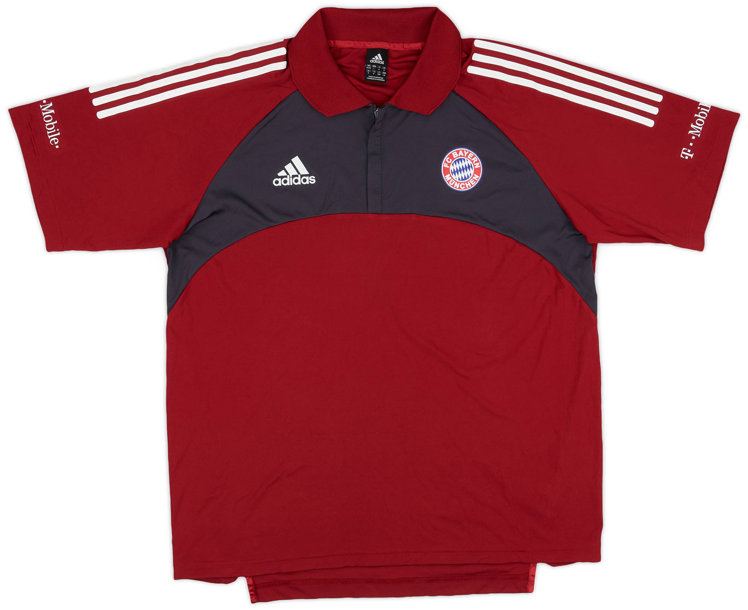 2002-03 Bayern Munich Player Issue adidas 1/4 Zip Polo Shirt - 7/10 - (L/XL)