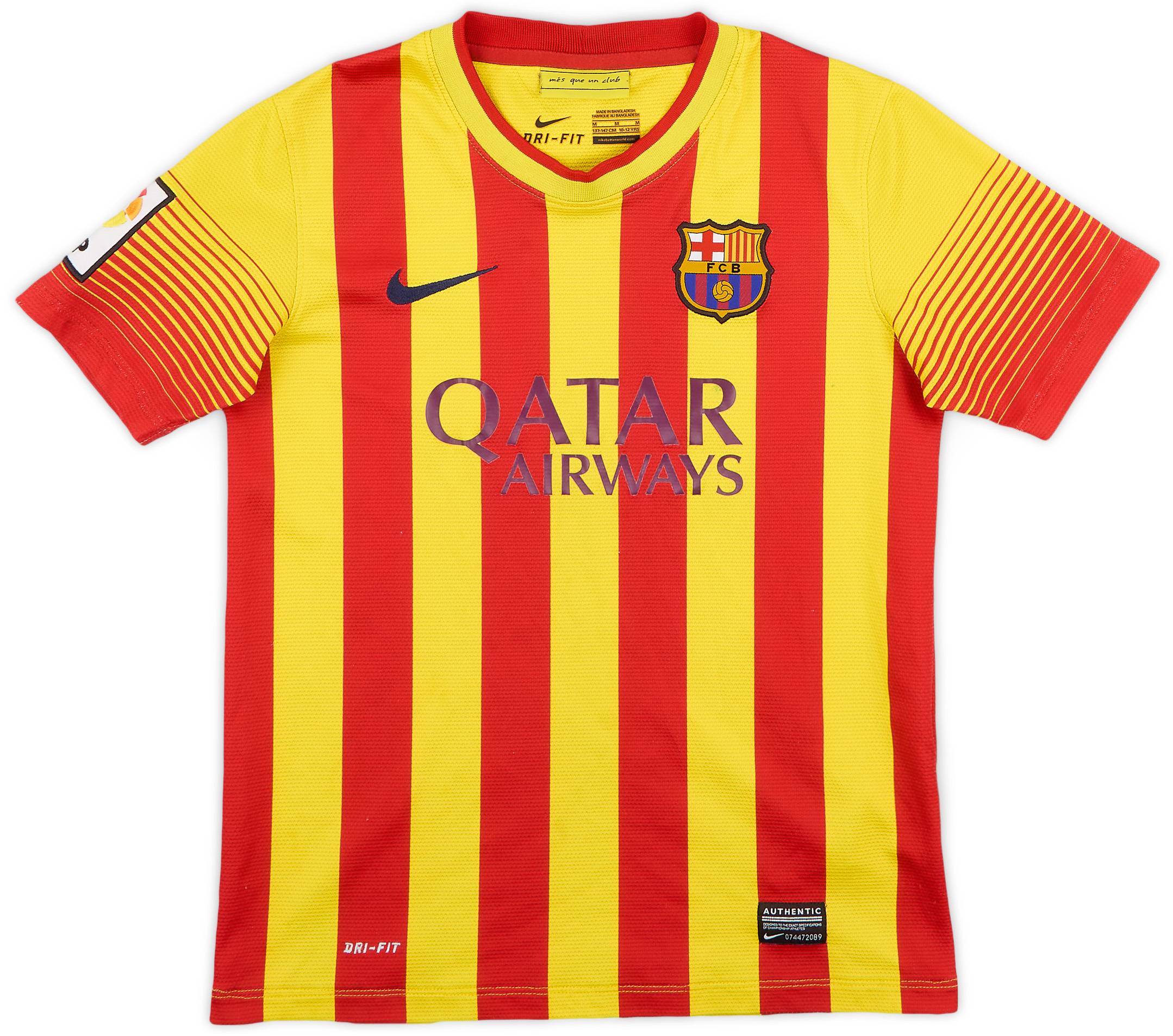 2013-14 Barcelona Away Shirt - 7/10 - (M.Boys)