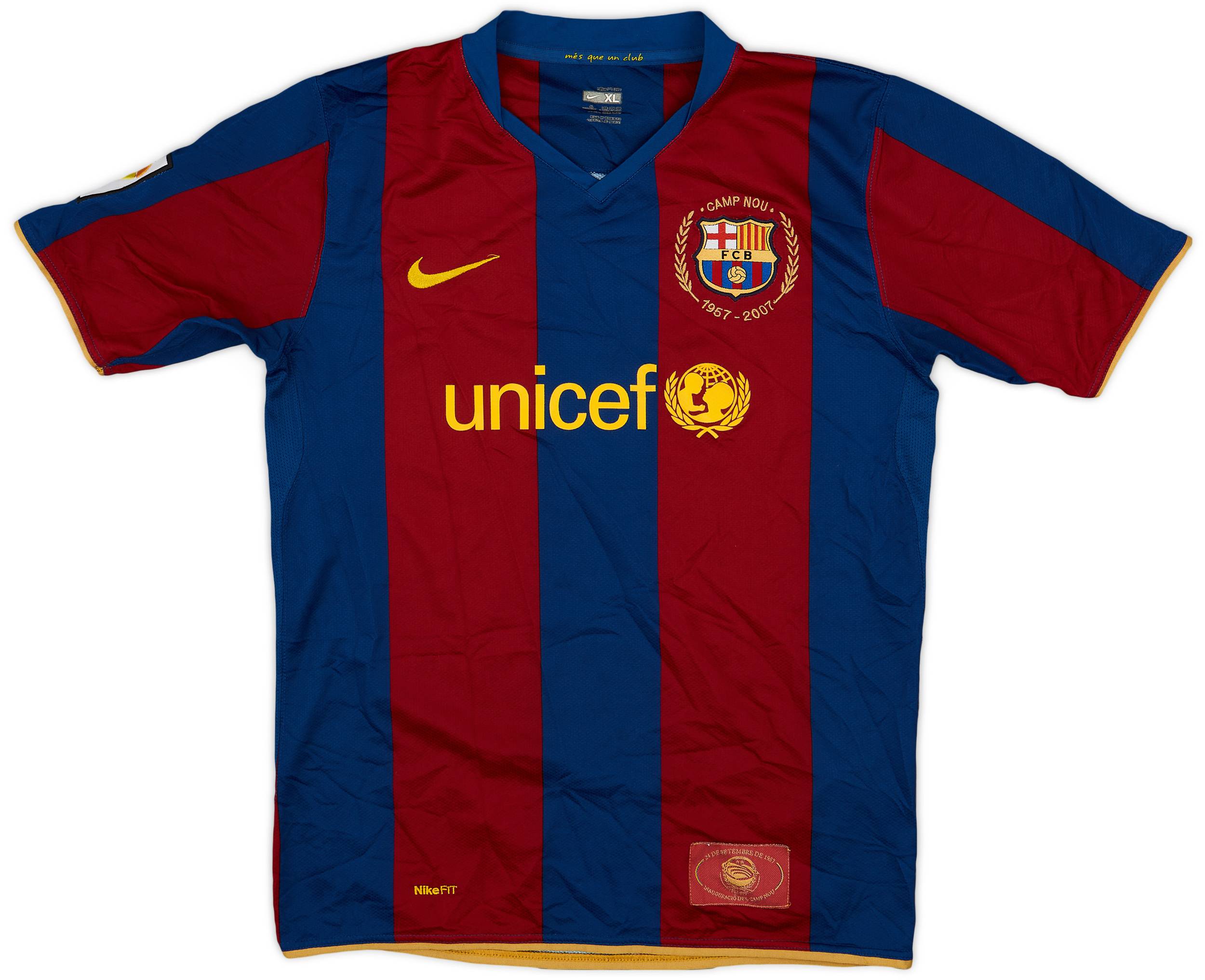 2007-08 Barcelona Home Shirt - 8/10 - (XL.Boys)