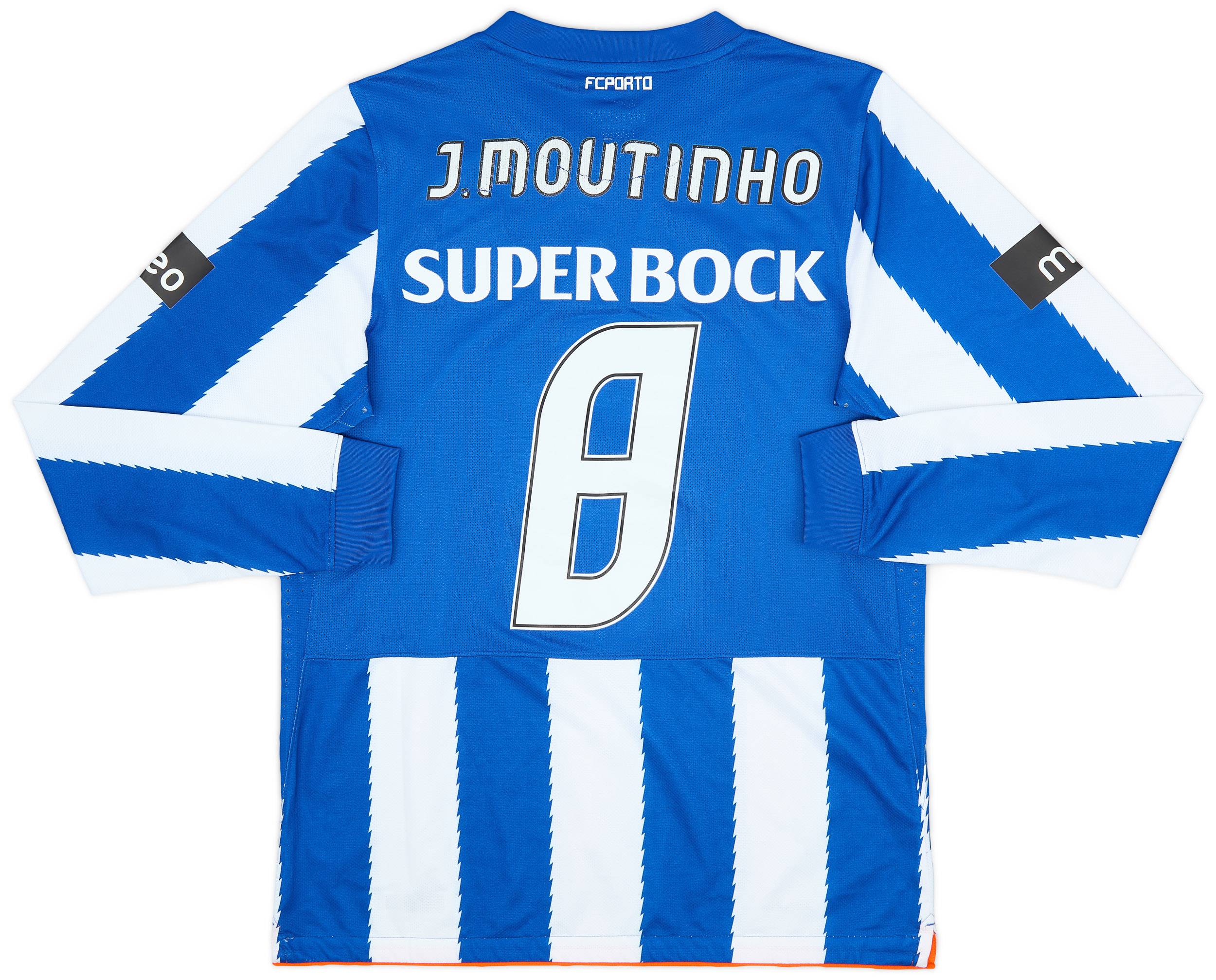 2010 11 Porto Player Issue Home L S Shirt J. Moutinho 8 7 10 L