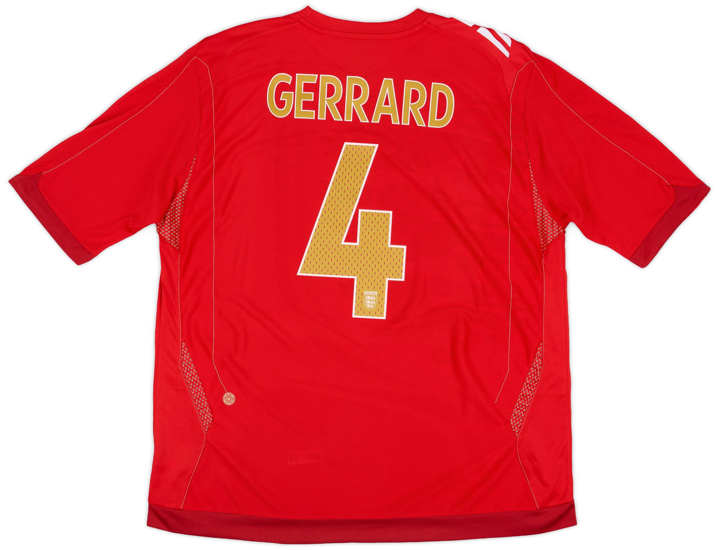 2006-08 England Away Shirt Gerrard #4 - 9/10 - (XXL)