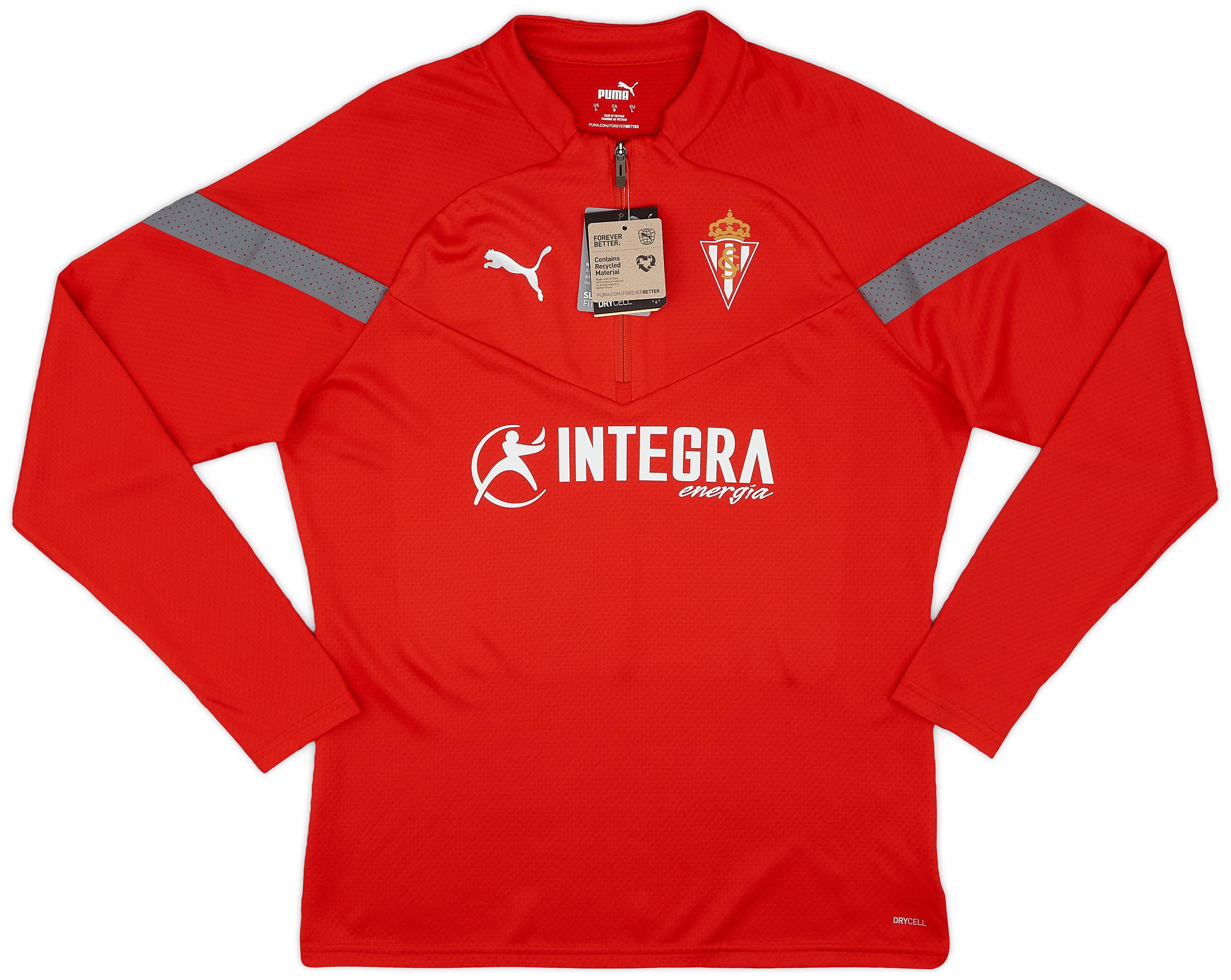 2022-23 Sporting Gijon Puma 1/4 Zip Training Top