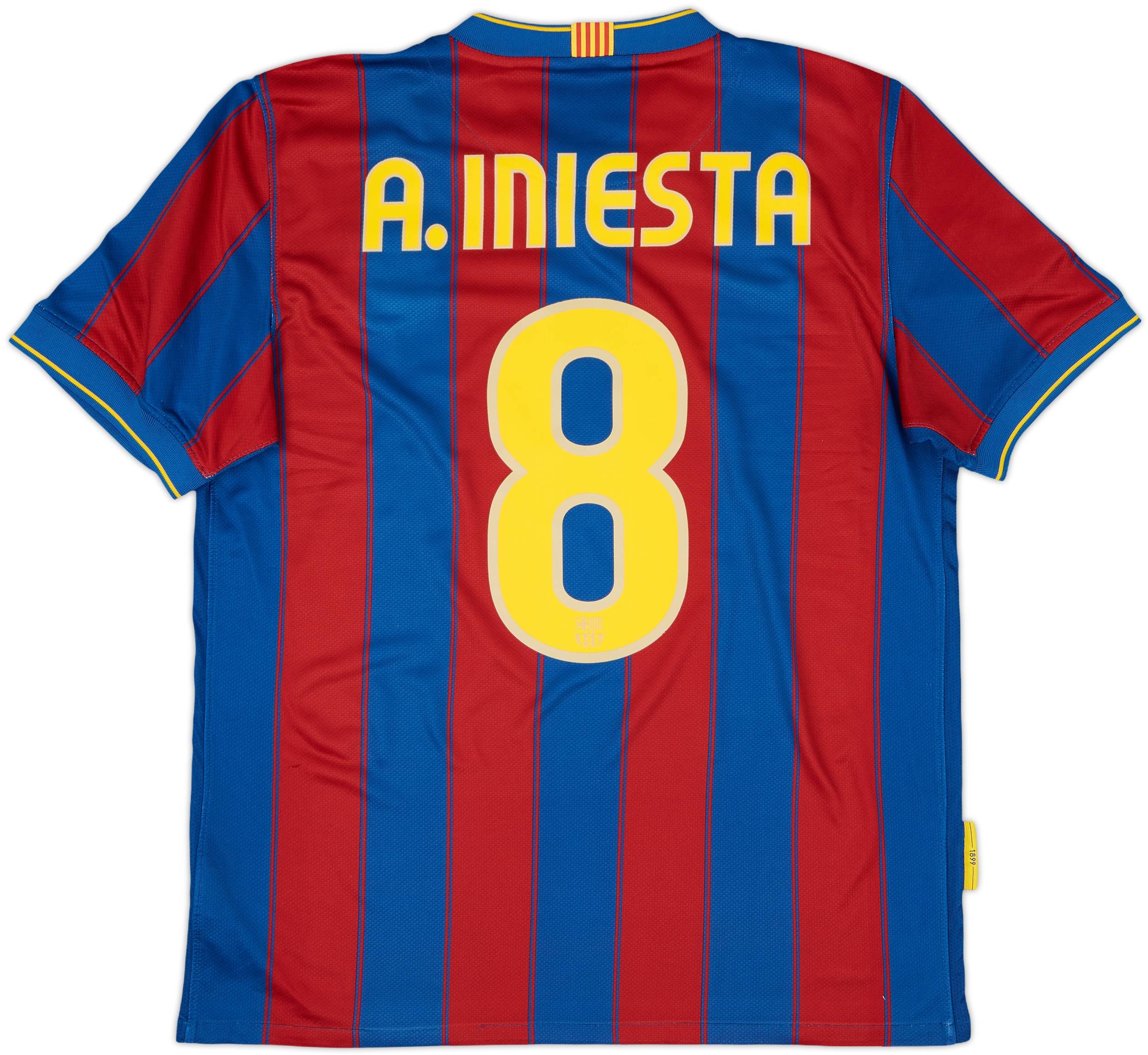 CAPITTEN キャピテンA. INIESTA 8シャツ 国立限定バルセロナ 2009-10 Barcelona Home Shirt A.Iniesta #8 - 9/10 - (M)