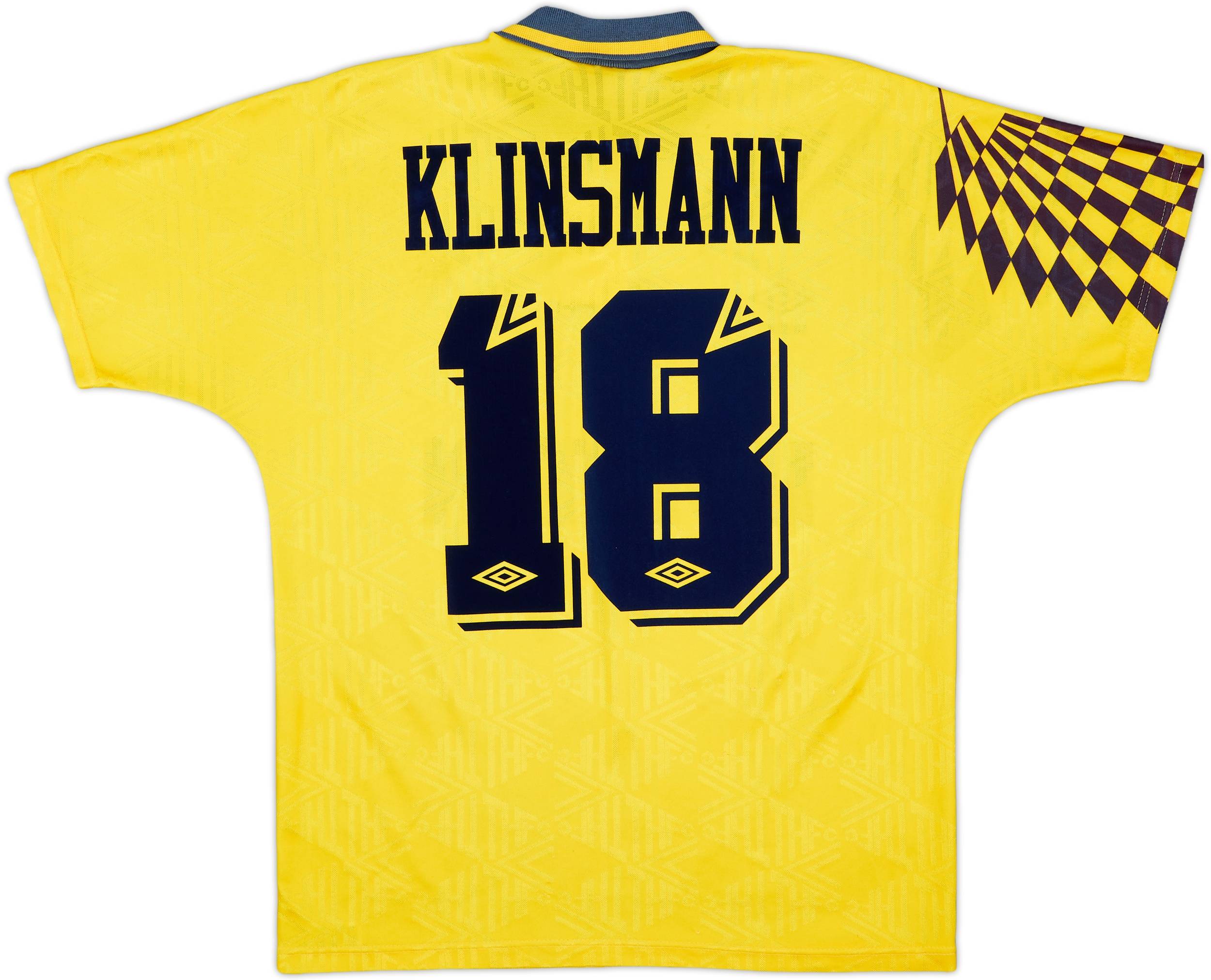 1991-95 Tottenham Away Shirt Klinsmann #18 - 8/10 - (L)