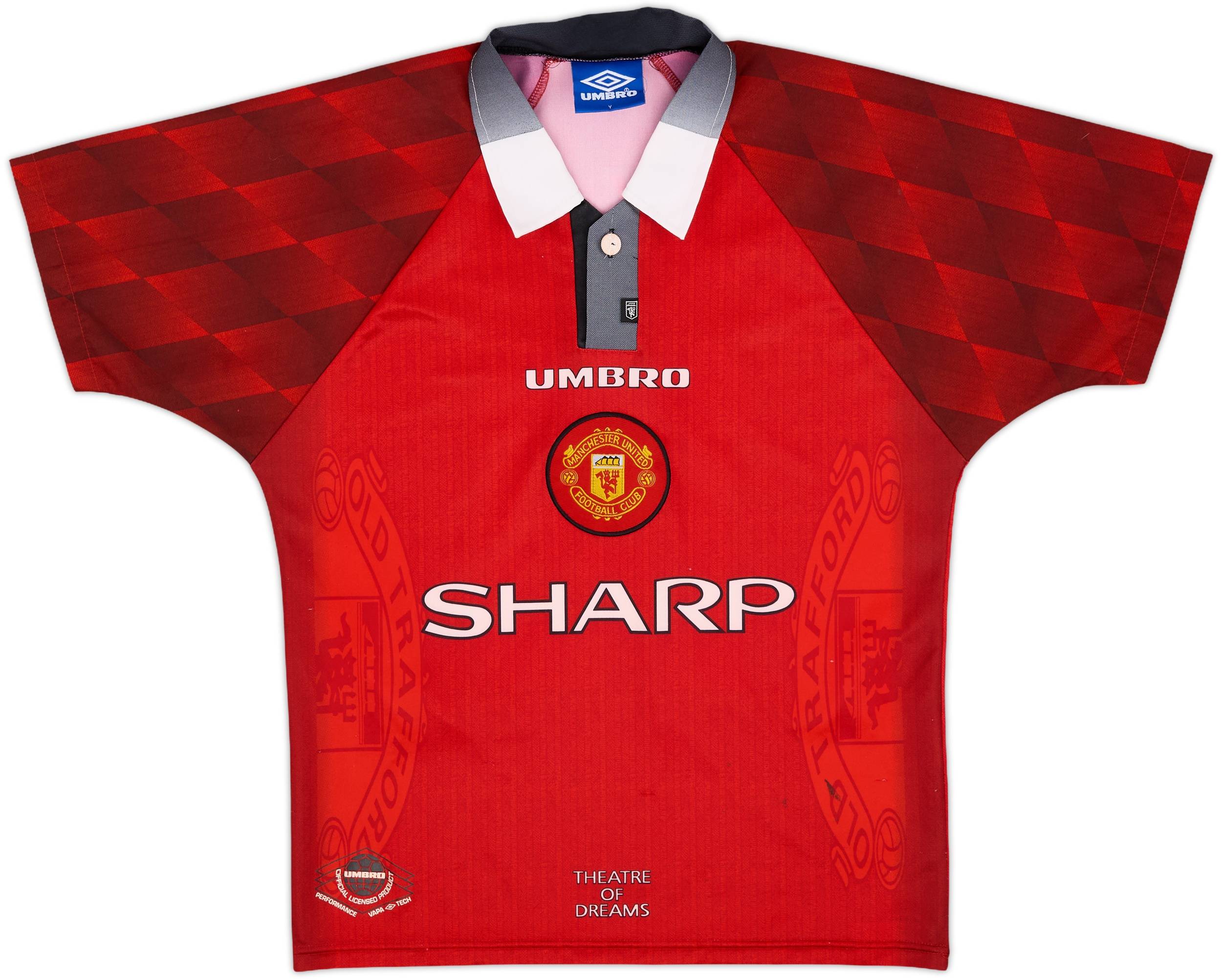 マンチェスター・ユナイテッド シャツ 96 BECKHAM 10 1996-98 Manchester United Third Shirt Beckham #10 - 10/10 - (XL)