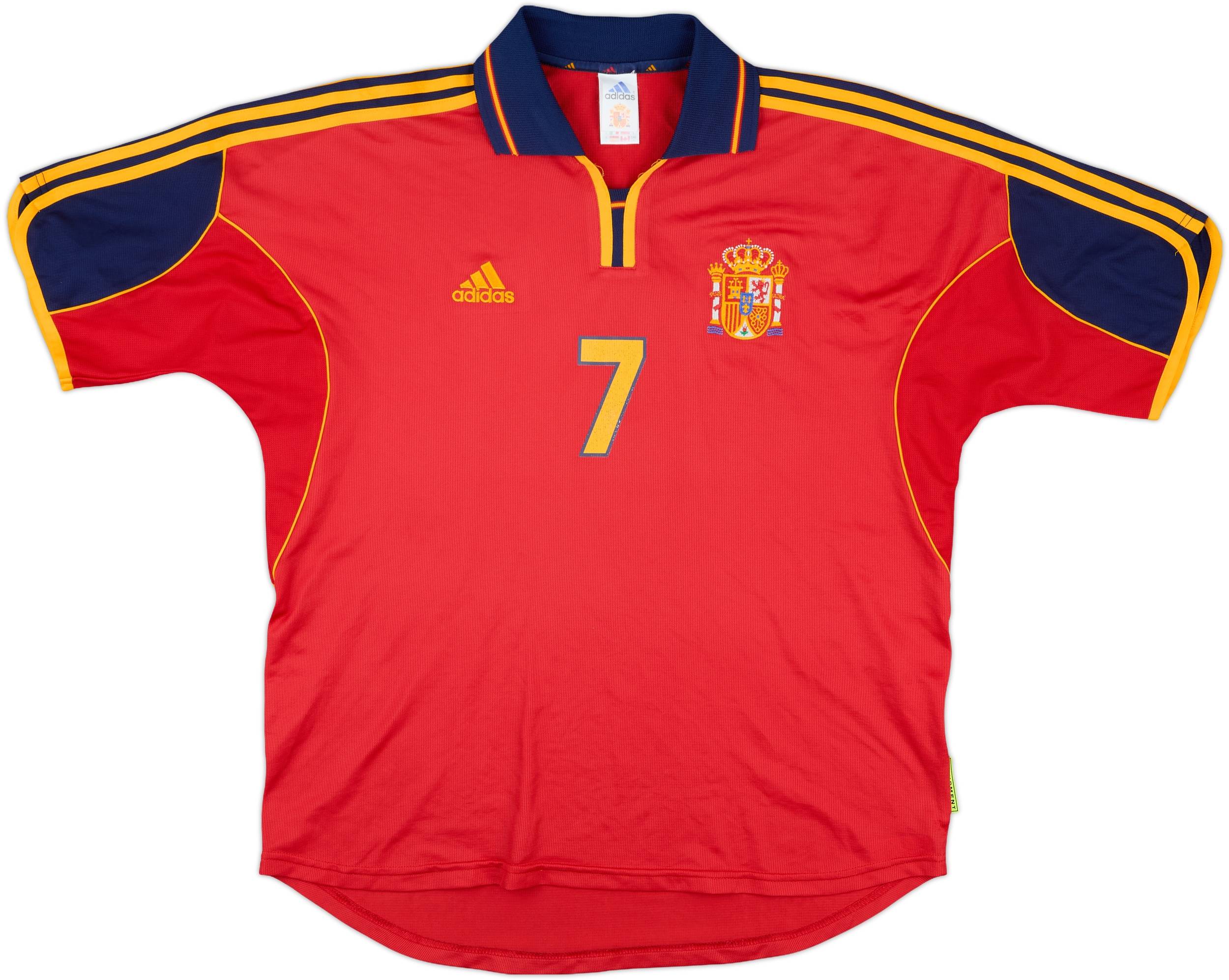 1999-02 Spain Match Issue Home Shirt #7