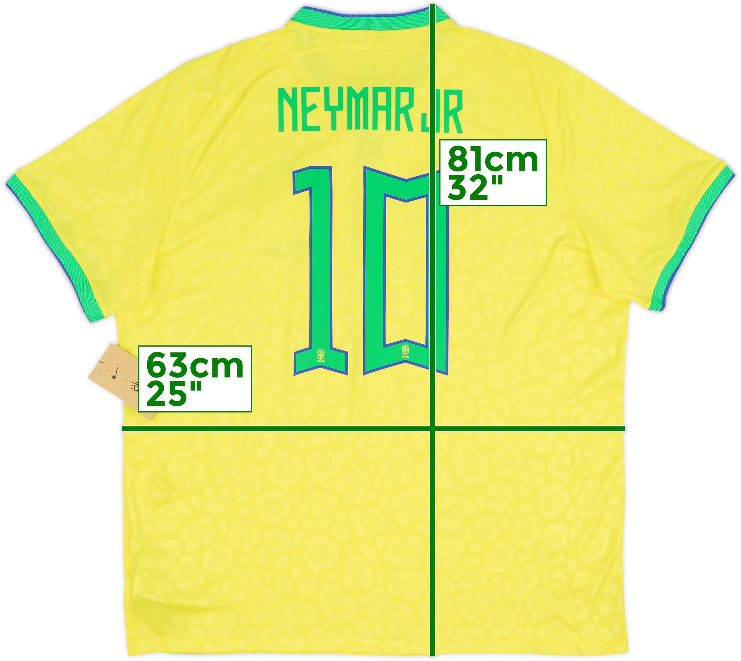 2022-23 Brazil Home Shirt Neymar Jr #10 (XXL)