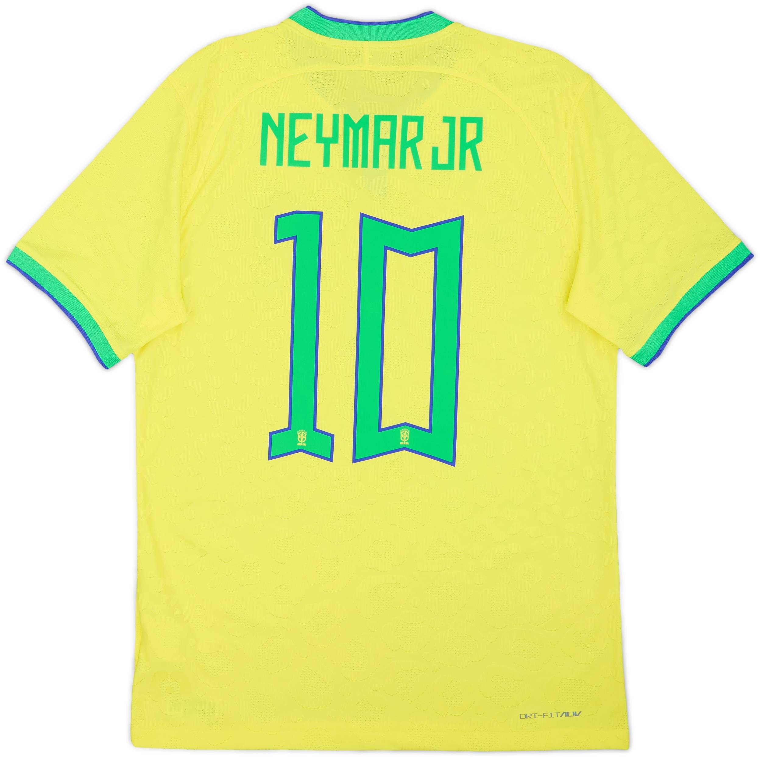 2022-23 Brazil Authentic Home Shirt Neymar Jr #10 - 10/10 - (M)