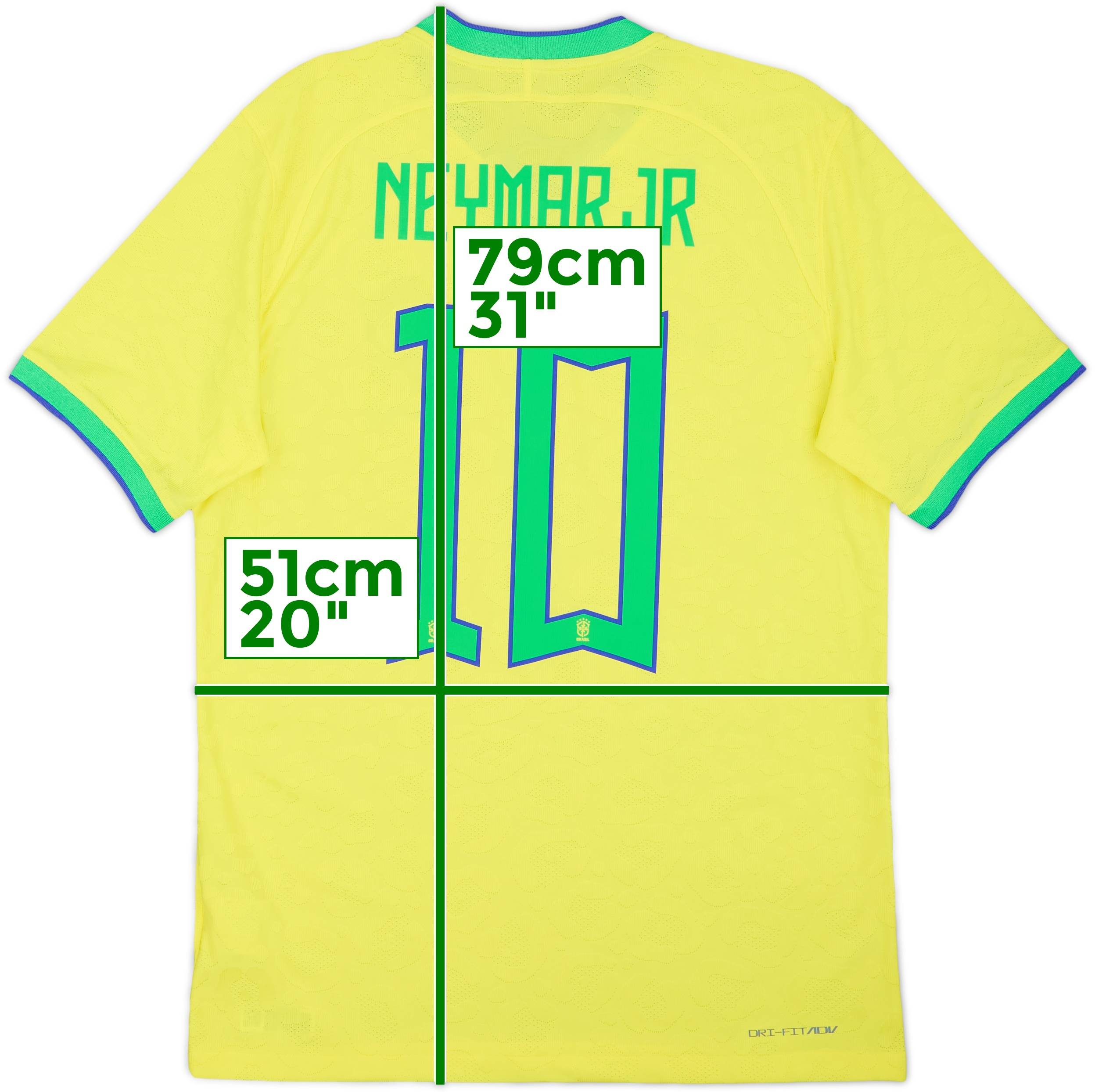 2022-23 Brazil Authentic Home Shirt Neymar Jr #10 - 10/10 - (M)