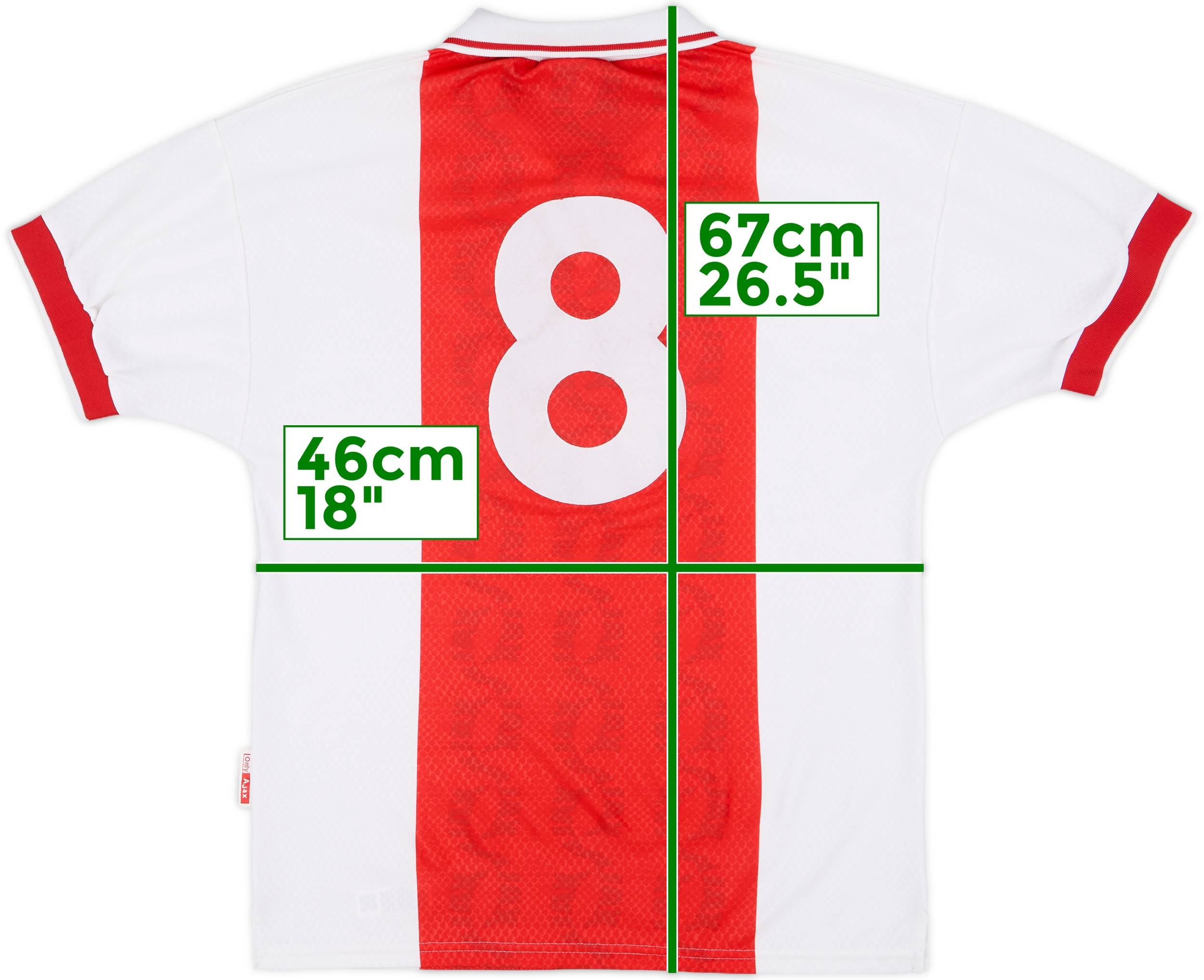 1998-99 Ajax Home Shirt #8 - 7/10 - (M)