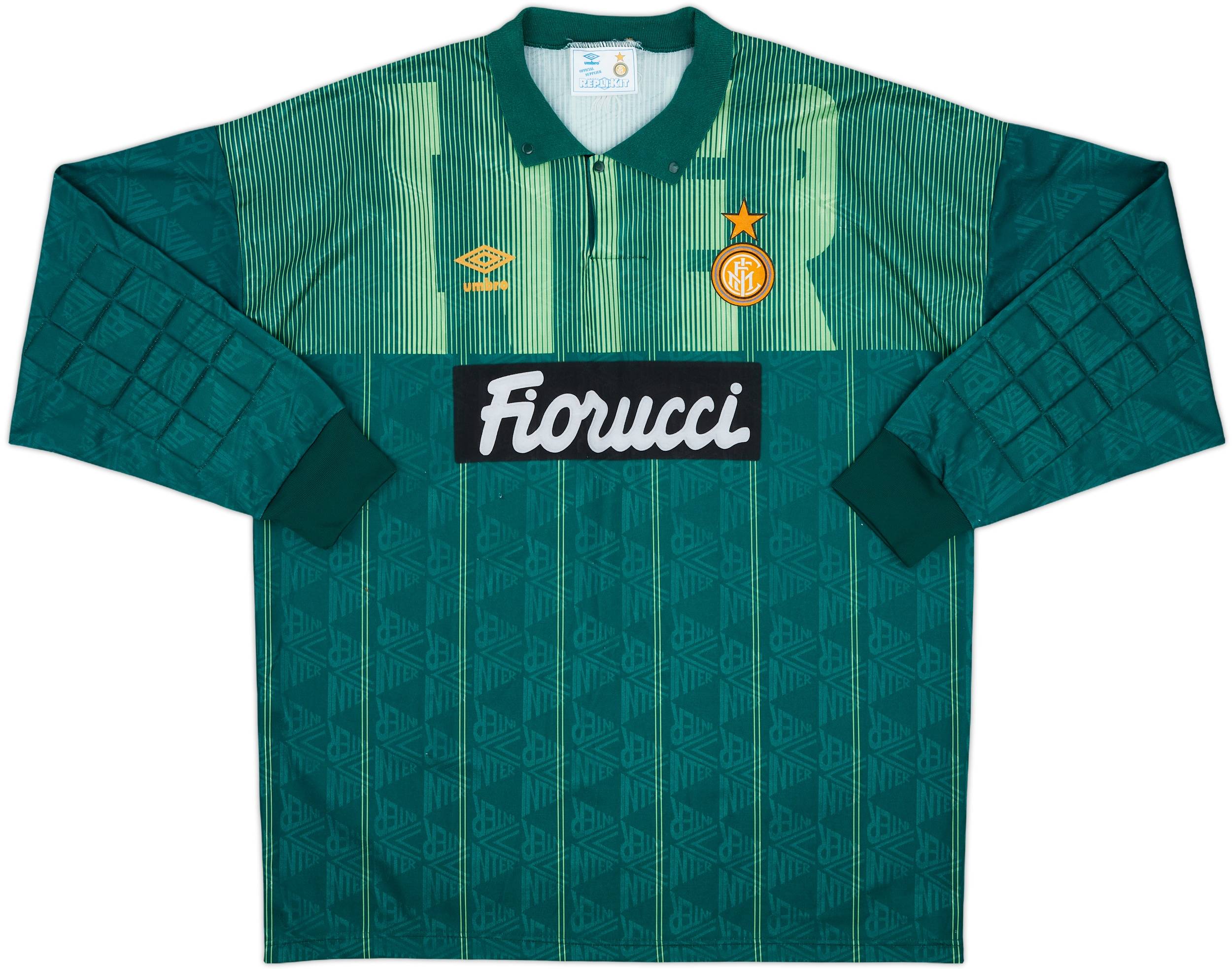 1991-92 Inter Milan GK Shirt - 8/10 - (XXL)