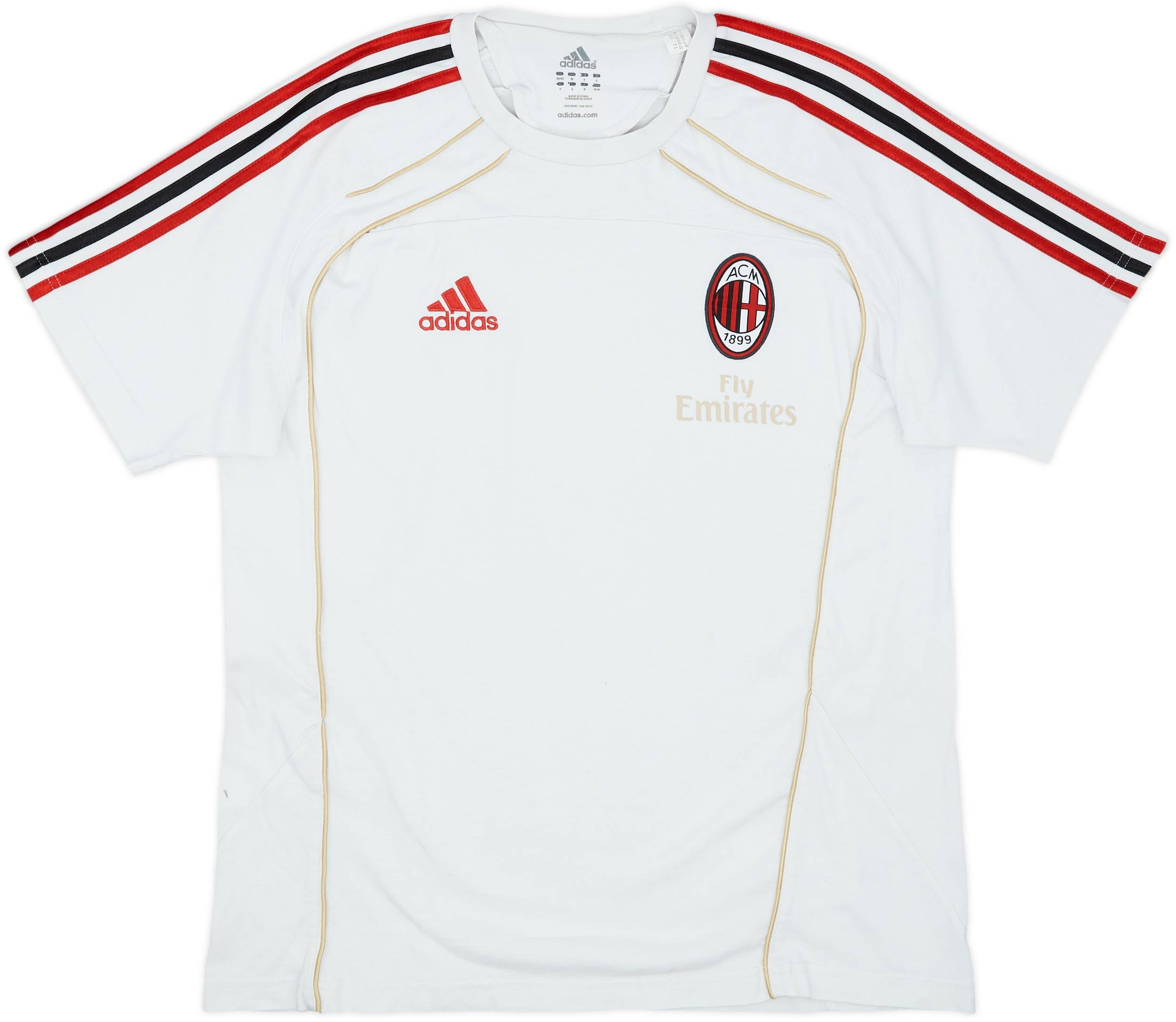 2010-11 AC Milan adidas Cotton Shirt - 8/10 - (M/L)